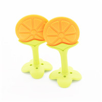 橘子牙膠,水果咬牙膠,硅膠磨牙棒定制！